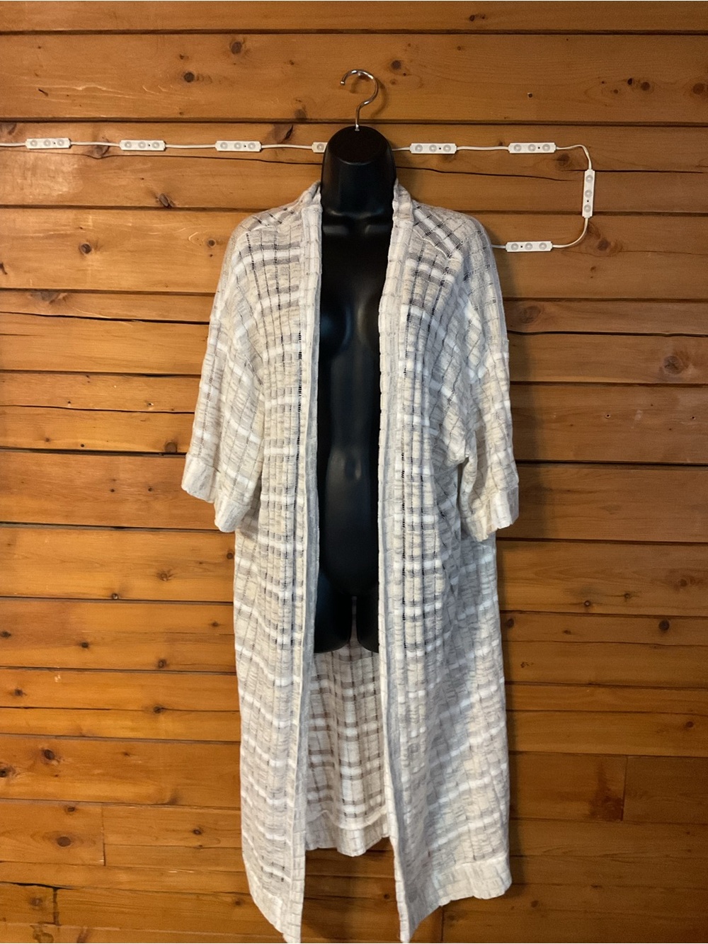 Daytrip Light Gray Open-Front Long Cape